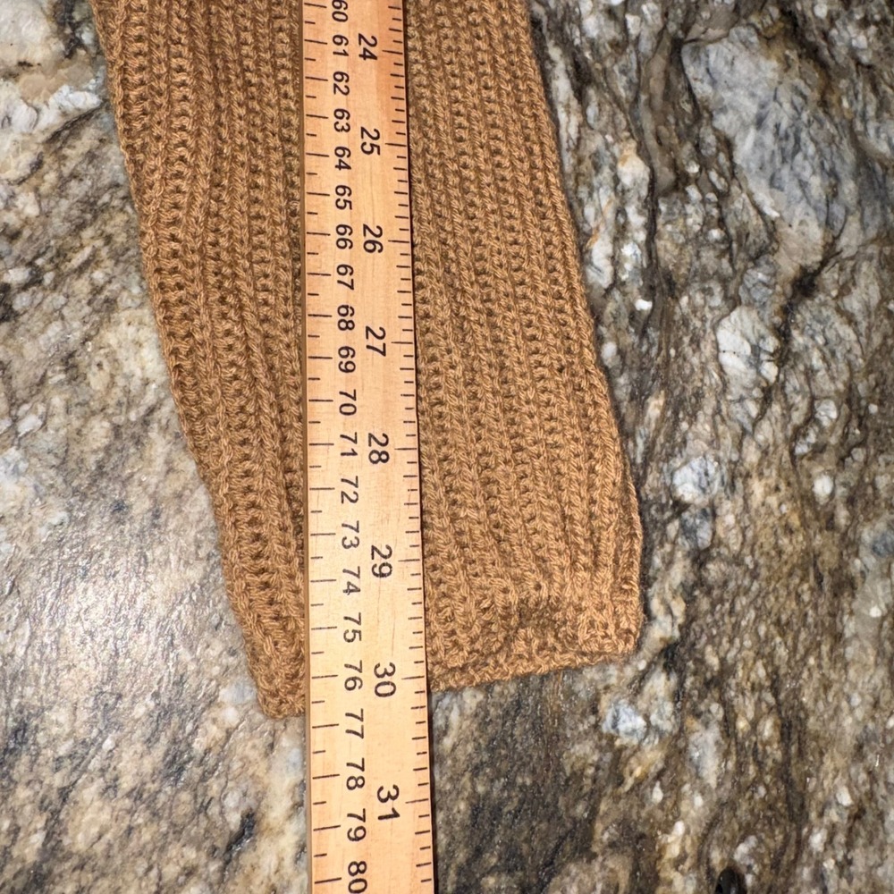 Ribbed Knit Lisa Rinna Collection Cardigan Sweater Womens Large Brown Black - Picture 9 of 9
